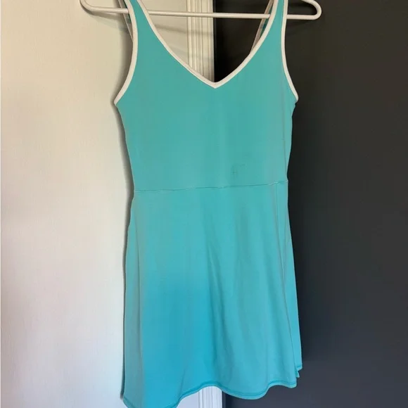 aerie | Dresses | Aerie Blue Dress With White Trim | Poshmark